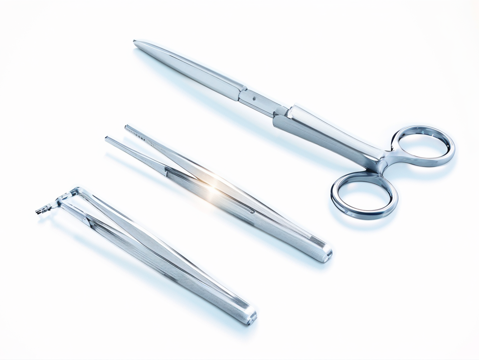  剪刀镊子su模型 