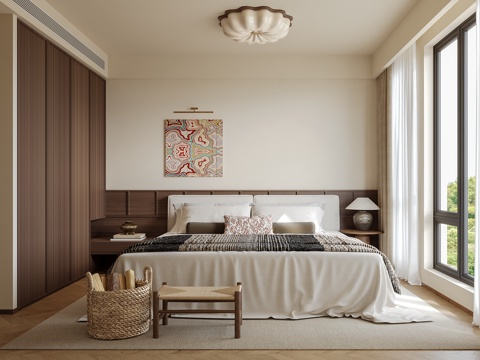  中古风卧室3d模型 