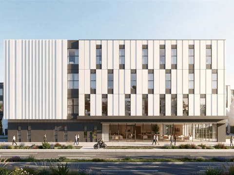  现代工业厂房 现代产业园 多层办公 厂房 产 产业园 办公楼su模型 