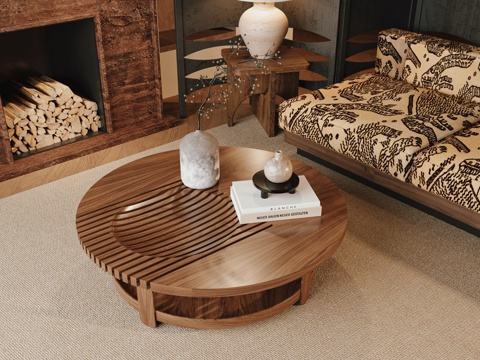 中古风茶几su模型