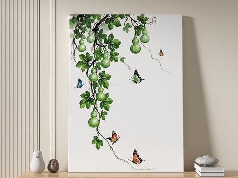  现代，奶油，田园风，装饰画3d模型 