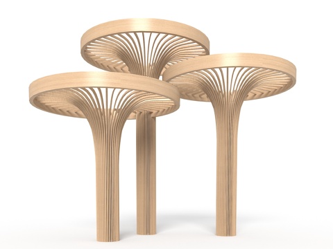 现代柱子 随机柱子 随机木条柱子 异形柱子 装饰柱子 展厅柱su模型