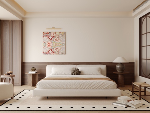  中古风卧室3d模型 