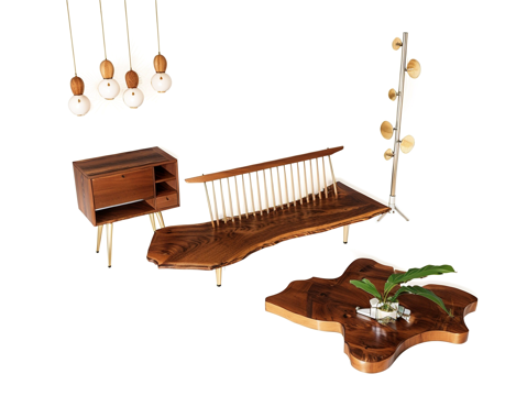 沙发茶几su模型