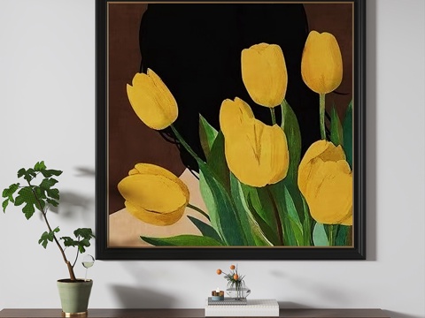  法式，现代，复古，中古，装饰画3d模型 