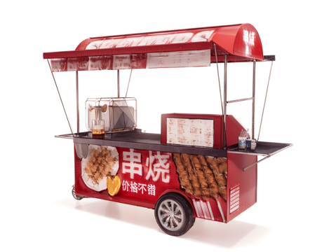 烧烤车su模型