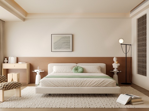  中古风卧室3d模型 