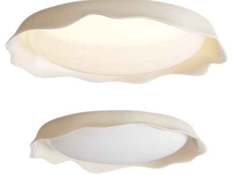  现代吸顶灯 奶油风吸顶灯 卧室灯 艺术吸顶灯su模型 