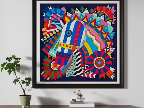  法式，现代，复古，中古，装饰画3d模型 