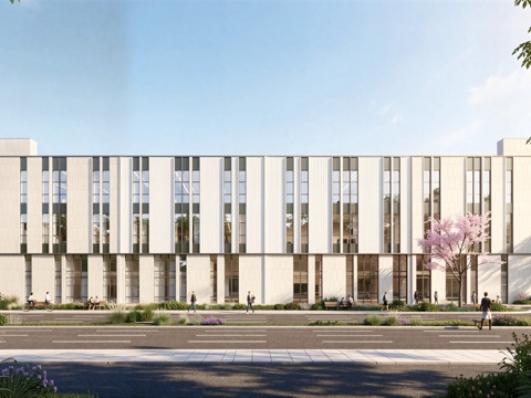  现代工业厂房 现代产业园 多层办公 厂房 产 产业园 办公楼su模型 