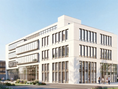  现代工业厂房 现代产业园 多层办公 厂房 产 产业园 办公楼su模型 