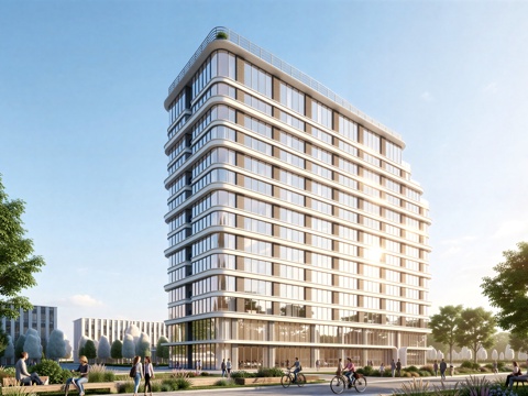  现代工业厂房 现代产业园 多层办公 厂房 产 产业园 办公楼su模型 