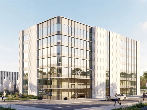  现代工业厂房 现代产业园 多层办公 厂房 产 产业园 办公楼su模型 