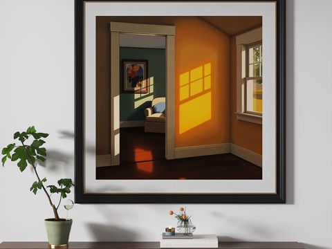  法式，现代，复古，中古，装饰画3d模型 