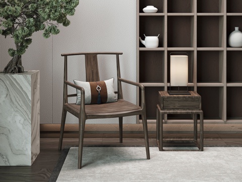  新中式椅子3d模型3d模型 