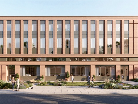  现代工业厂房 现代产业园 多层办公 厂房 产 产业园 办公楼su模型 