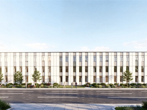  现代工业厂房 现代产业园 多层办公 厂房 产 产业园 办公楼su模型su模型 