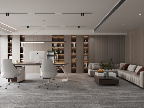  经理室 办公室3d模型 