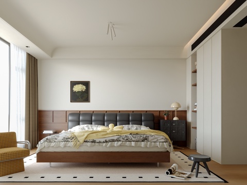 中古风卧室su模型