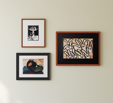  侘寂中古挂画组合3d模型 