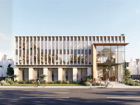  现代工业厂房 现代产业园 多层办公 厂房 产 产业园 办公楼su模型su模型 