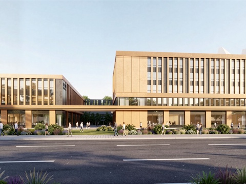  现代工业厂房 现代产业园 多层办公 厂房 产 产业园 办公楼su模型su模型 