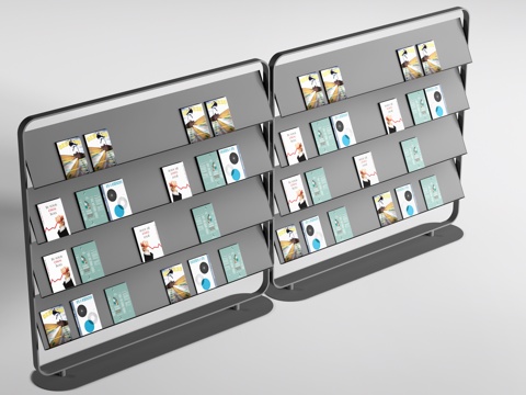  现代杂志架 办公室杂志架 大厅杂志架su模型 