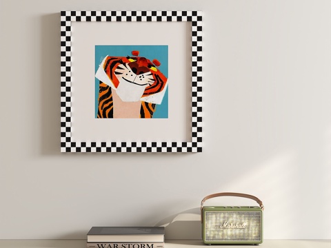  现代，简约，儿童，挂画3d模型 