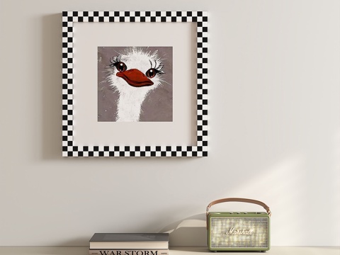  现代，简约，儿童，挂画3d模型 