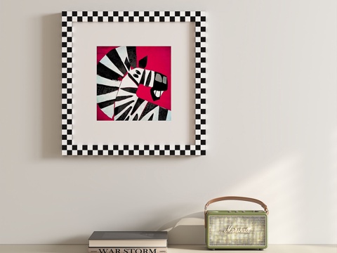  现代，简约，儿童，挂画3d模型 