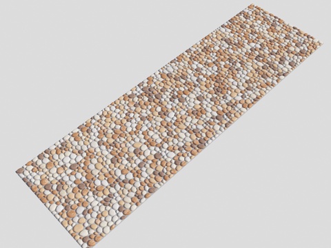  鹅卵石园路 鹅卵石地面 庭院路面 鹅卵石 鹅卵石路面 中式园su模型 