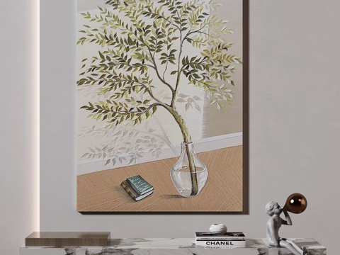  现代简约抽象挂画3d模型 