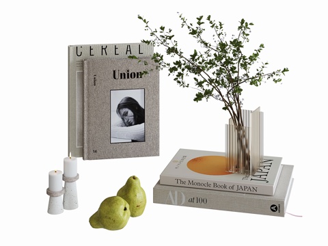  现代饰品摆件组合3d模型 