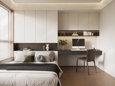 现代榻榻米卧室3d模型