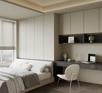 现代榻榻米卧室3d模型