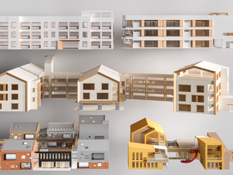 现代幼儿园建筑su模型
