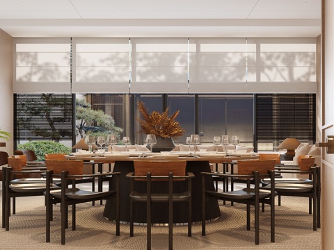  现代包厢 宋氏包厢 现代包间 现代餐桌椅 宋氏餐桌椅3d模型 