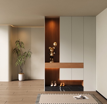 现代入户玄关鞋柜 隔断柜 玄关柜 装饰柜su模型