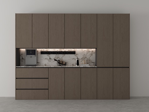  现代酒柜3d模型 