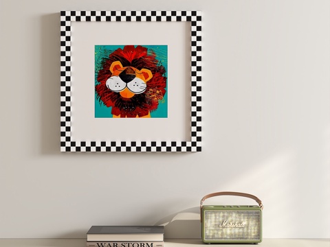  现代，简约，儿童，挂画3d模型 