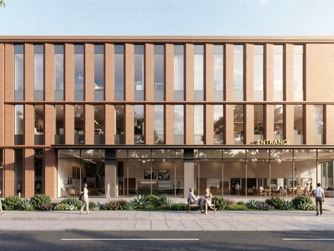  现代工业厂房 现代产业园 多层办公 厂房 产 产业园 办公楼su模型 