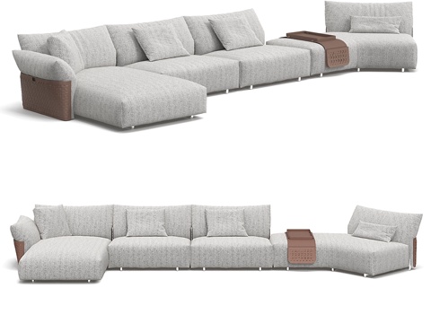 转角沙发3d模型