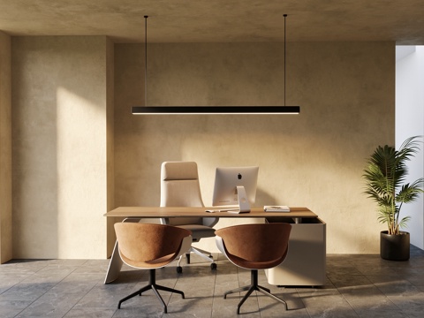 现代办公室工业风办公室独立办公室su模型