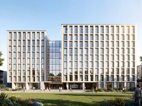  现代工业厂房 现代产业园 多层办公 厂房 产 产业园 办公楼su模型su模型 