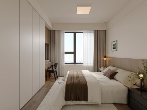  现代意式卧室3d模型 