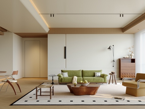  中古风客餐厅3d模型 