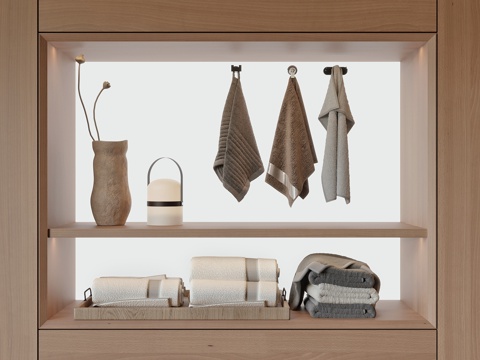  现代毛巾3d模型 