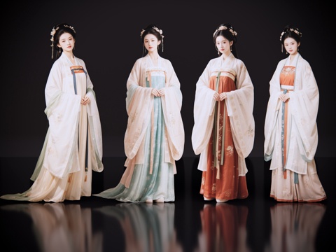 2D古装人物 古装美女 古代优伶 古装戏子 古典美人 古装人su模型