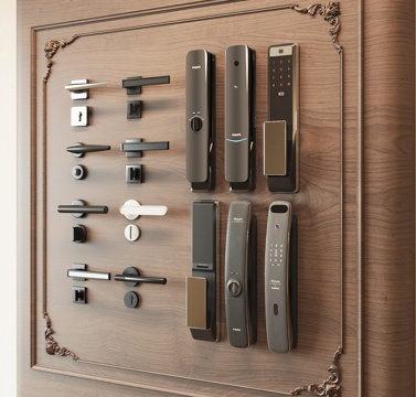  现代拉手门把手锁3d模型 