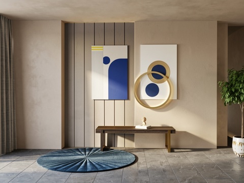 现代装饰品_摆件_雕塑  挂画su模型